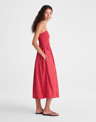 The Peyton Midi Dress ENAMEL RED