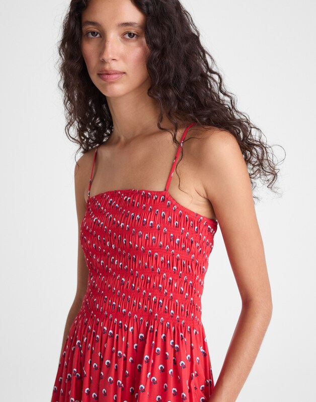 The Peyton Midi Dress ENAMEL RED