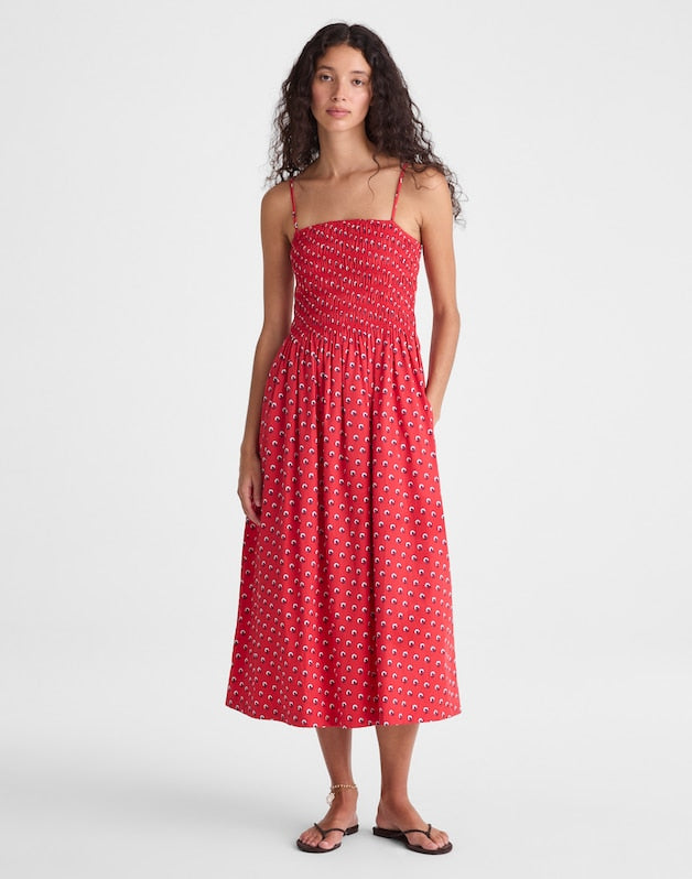 The Peyton Midi Dress ENAMEL RED