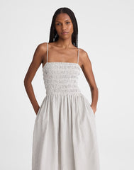 The Peyton Midi Dress BLACK VINTAGE IVORY YARNDYE