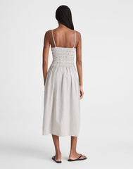 The Peyton Midi Dress BLACK VINTAGE IVORY YARNDYE