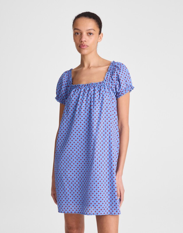 The Chateau Mini Dress CALM BLUE