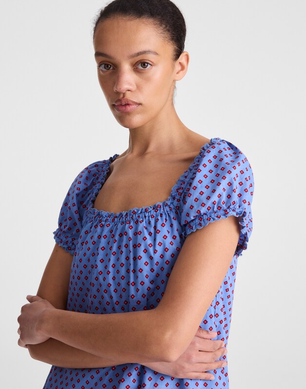 The Chateau Mini Dress CALM BLUE