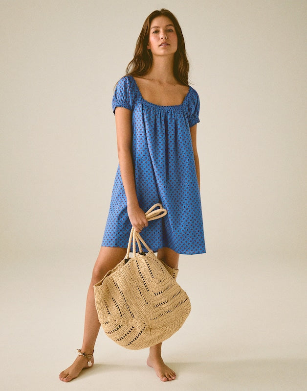 The Chateau Mini Dress CALM BLUE