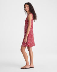 Boatneck Sleeveless Mini Dress RED CURRANT