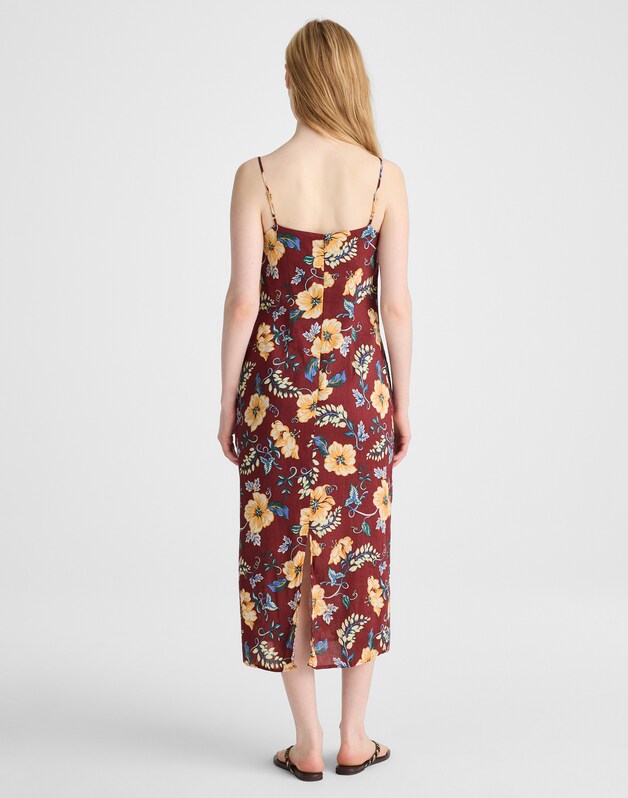 Squareneck Sleeveless Maxi Dress DUSTY MERLOT