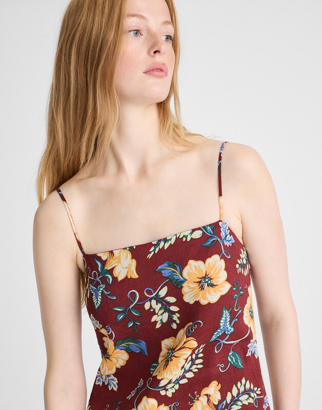 Squareneck Sleeveless Maxi Dress DUSTY MERLOT