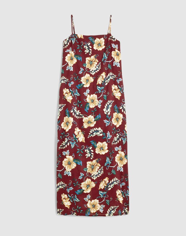 Squareneck Sleeveless Maxi Dress DUSTY MERLOT