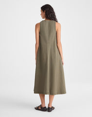 Seamed Tank Maxi Dress in Allday Jersey FADED IVY