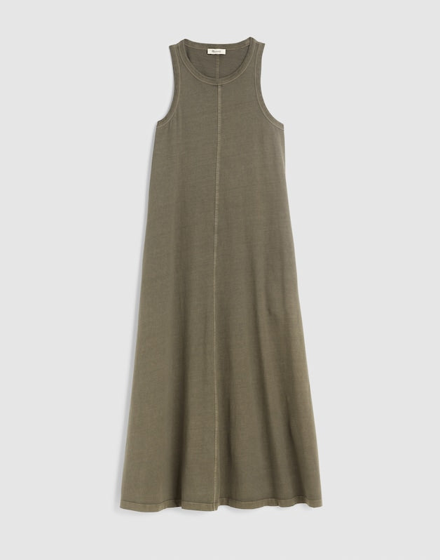 Seamed Tank Maxi Dress in Allday Jersey FADED IVY