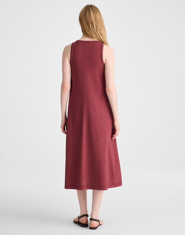 Seamed Tank Maxi Dress in Allday Jersey DUSTY MERLOT