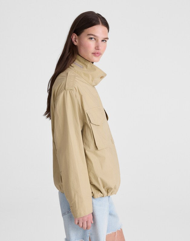 Field Jacket in Washed Poplin FENNEL SEED