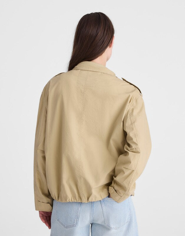 Field Jacket in Washed Poplin FENNEL SEED