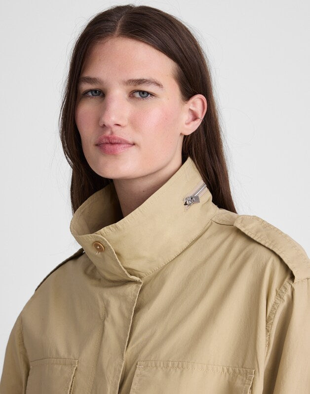 Field Jacket in Washed Poplin FENNEL SEED