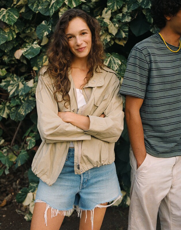 Field Jacket in Washed Poplin FENNEL SEED