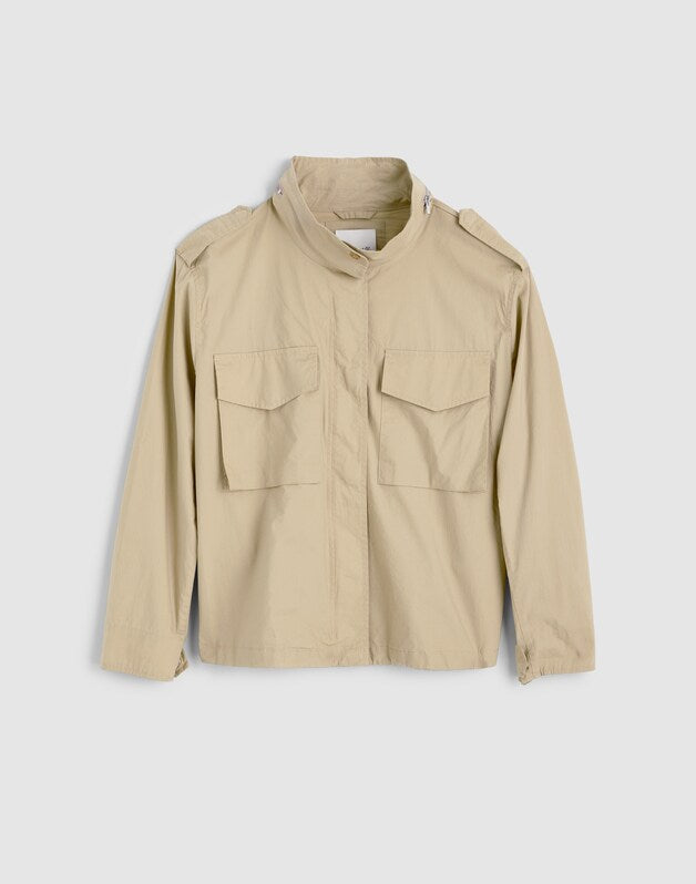 Field Jacket in Washed Poplin FENNEL SEED