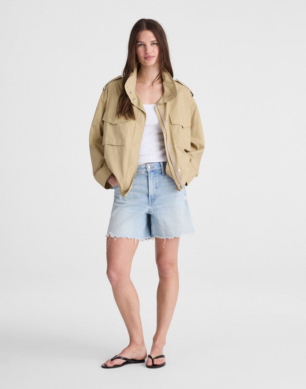 Field Jacket in Washed Poplin FENNEL SEED