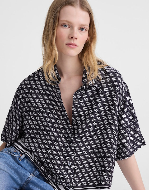 Patch-Pocket Boxy Shirt CLASSIC NAVY