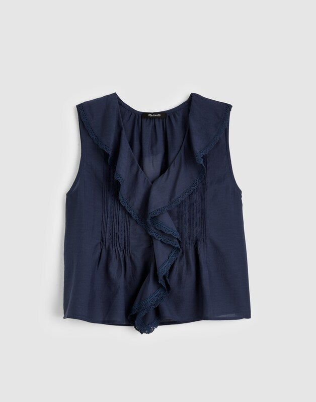 The Blaire Sleeveless Top PETROL NAVY