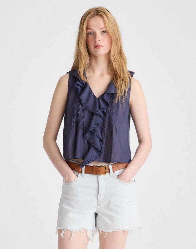 The Blaire Sleeveless Top PETROL NAVY