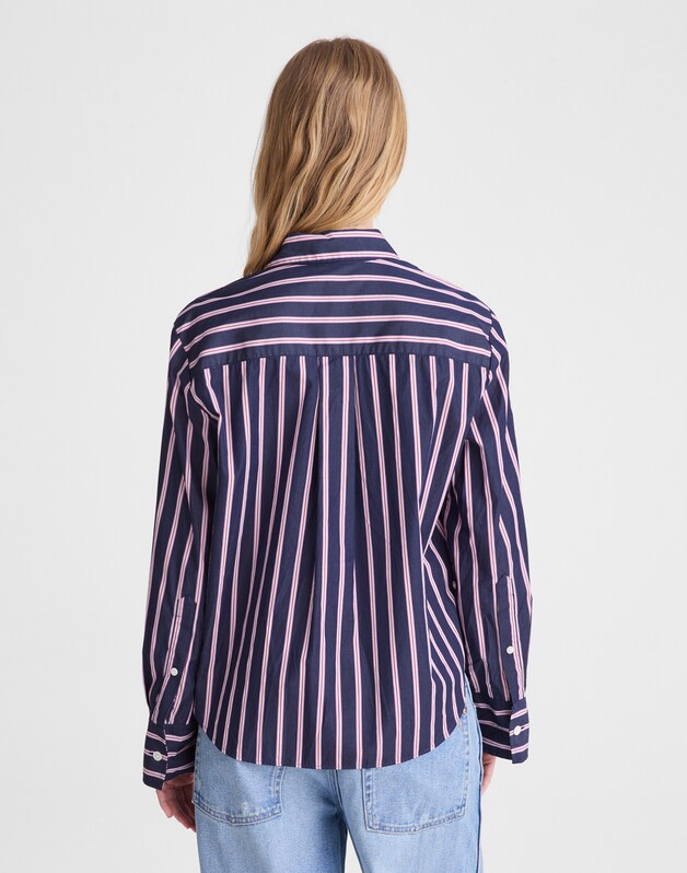 The Signature Y-Neck Shirt in Poplin CLASSIC INDIGO