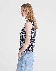 Shell Top in 100% Linen WHITE