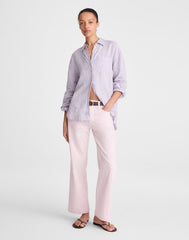The Easy Shirt in 100% Linen LILAC CHAMBRAY