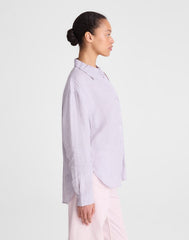The Easy Shirt in 100% Linen LILAC CHAMBRAY