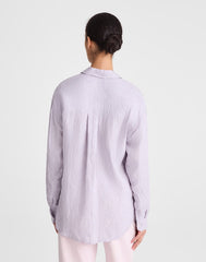 The Easy Shirt in 100% Linen LILAC CHAMBRAY