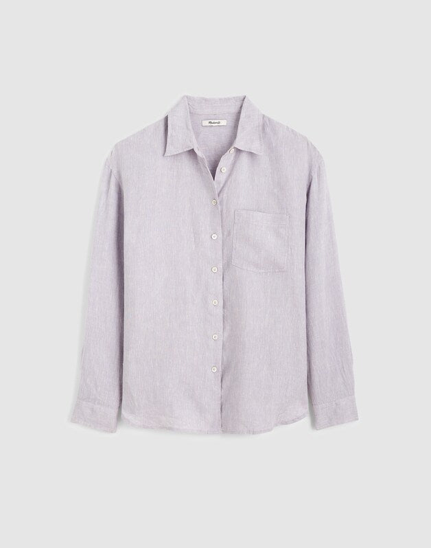 The Easy Shirt in 100% Linen LILAC CHAMBRAY