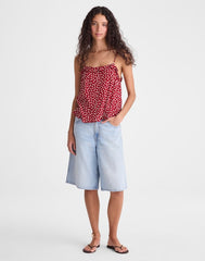 Ruffled Cami Top RED CURRANT