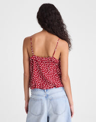 Ruffled Cami Top RED CURRANT