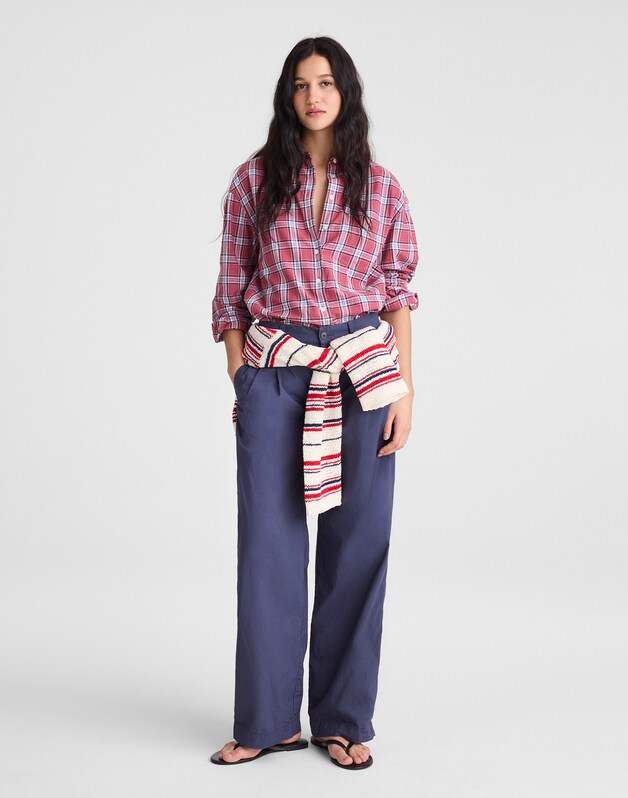 The Easy Shirt in Madras Plaid RED BALANCED PLAID