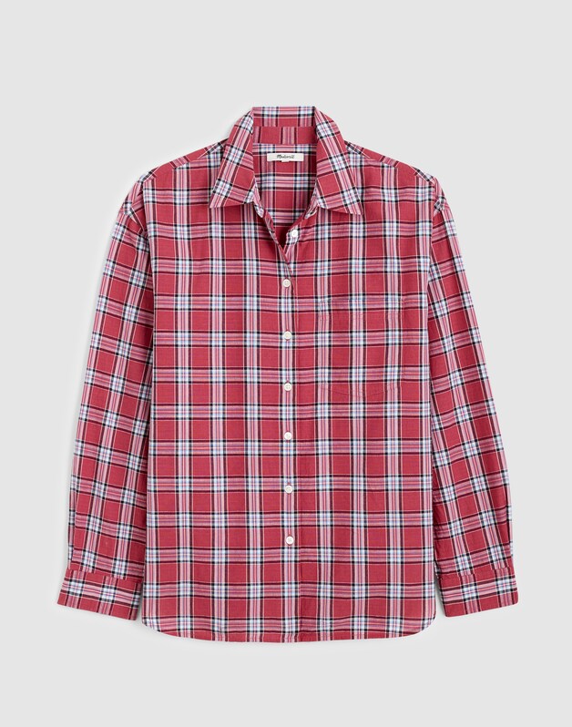 The Easy Shirt in Madras Plaid RED BALANCED PLAID