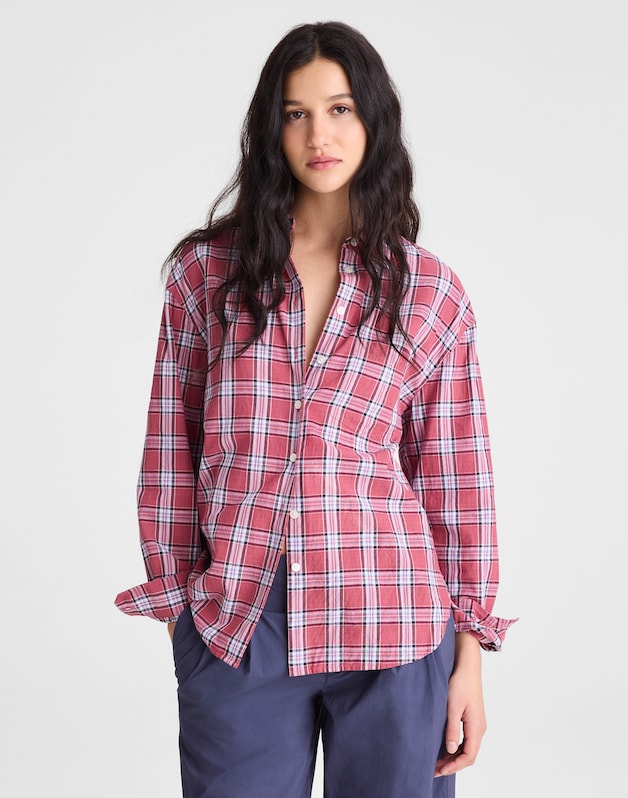 The Easy Shirt in Madras Plaid RED BALANCED PLAID