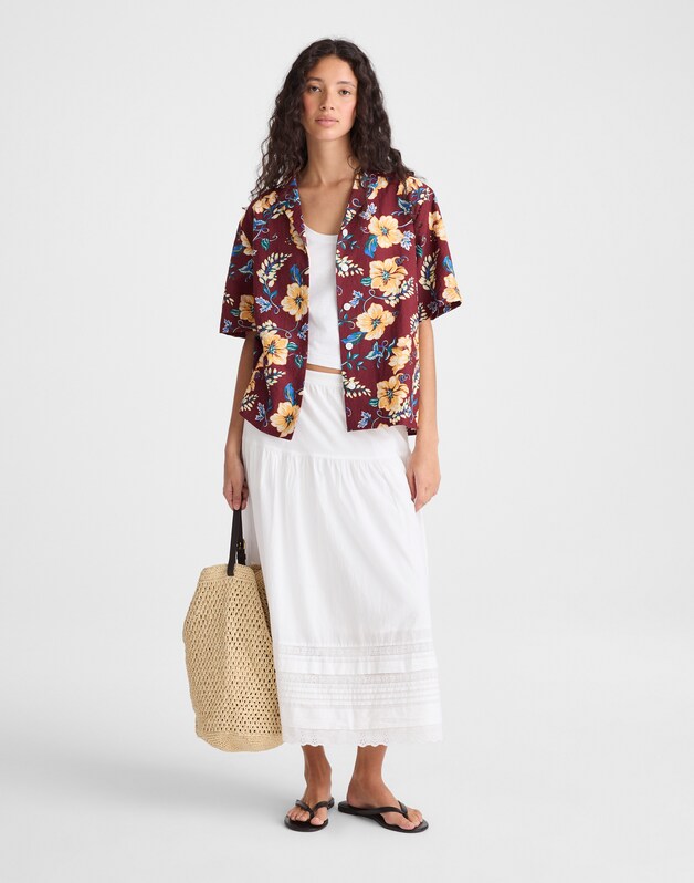 Relaxed Camp Shirt DUSTY MERLOT
