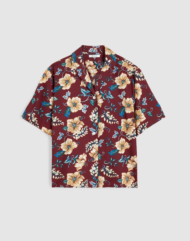 Relaxed Camp Shirt DUSTY MERLOT