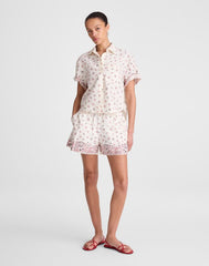 Patch-Pocket Boxy Shirt in Poplin VINTAGE IVORY