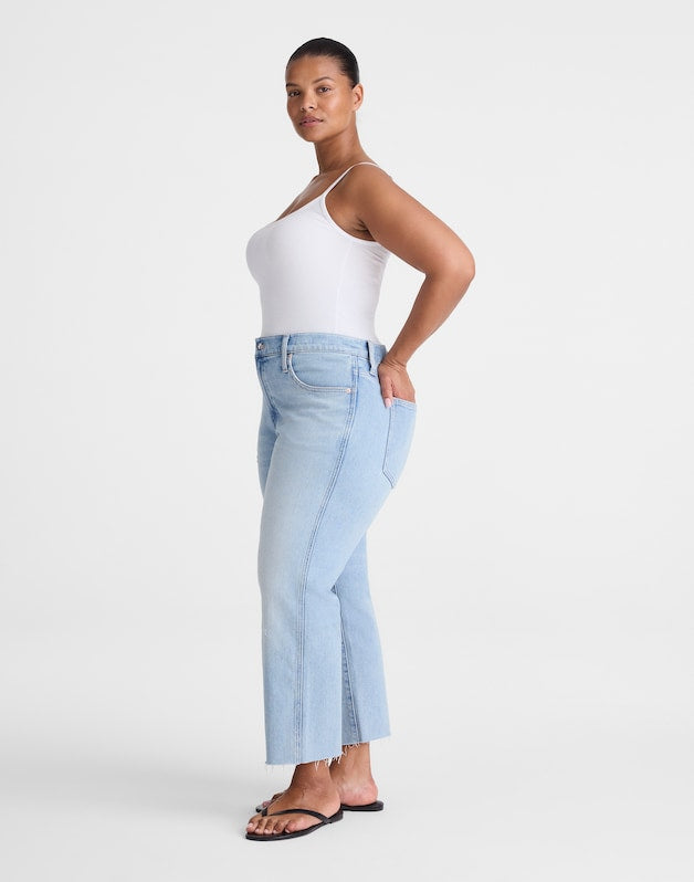 The Plus Longline Straight Crop Jean in Foster Wash FOSTER WASH