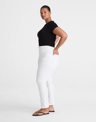 The Plus Pencil Jean in Super Stretch Denim TILE WHITE