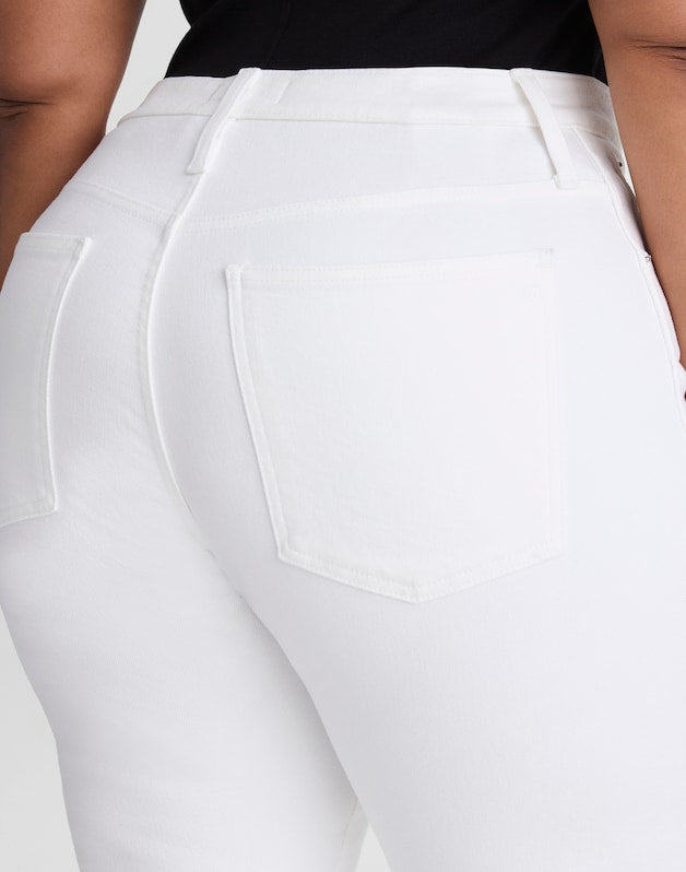 The Plus Pencil Jean in Super Stretch Denim TILE WHITE
