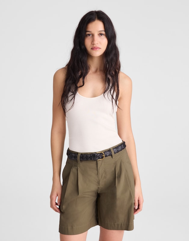 The Everyday Trouser Short in Poplin FADED IVY