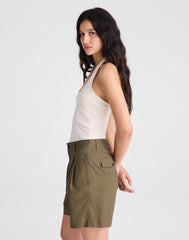 The Everyday Trouser Short in Poplin FADED IVY