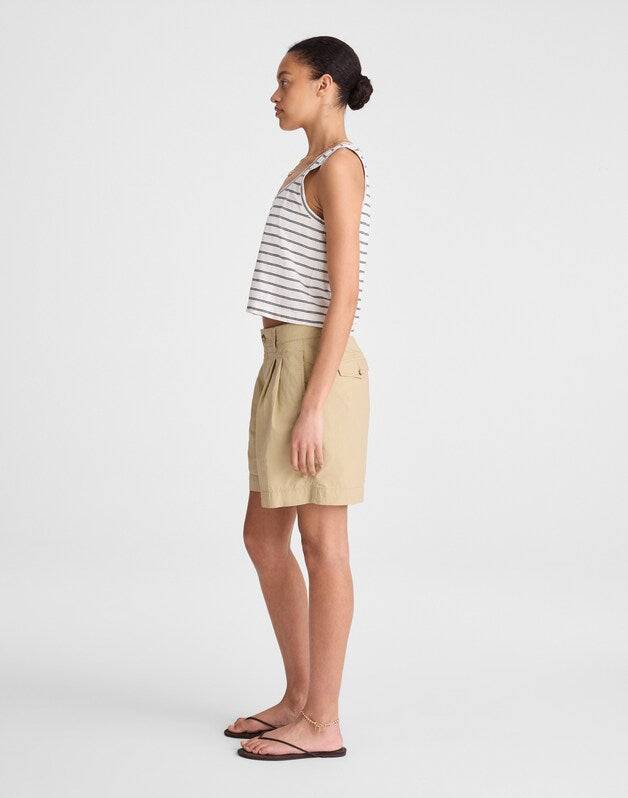 The Everyday Trouser Short in Poplin FENNEL SEED