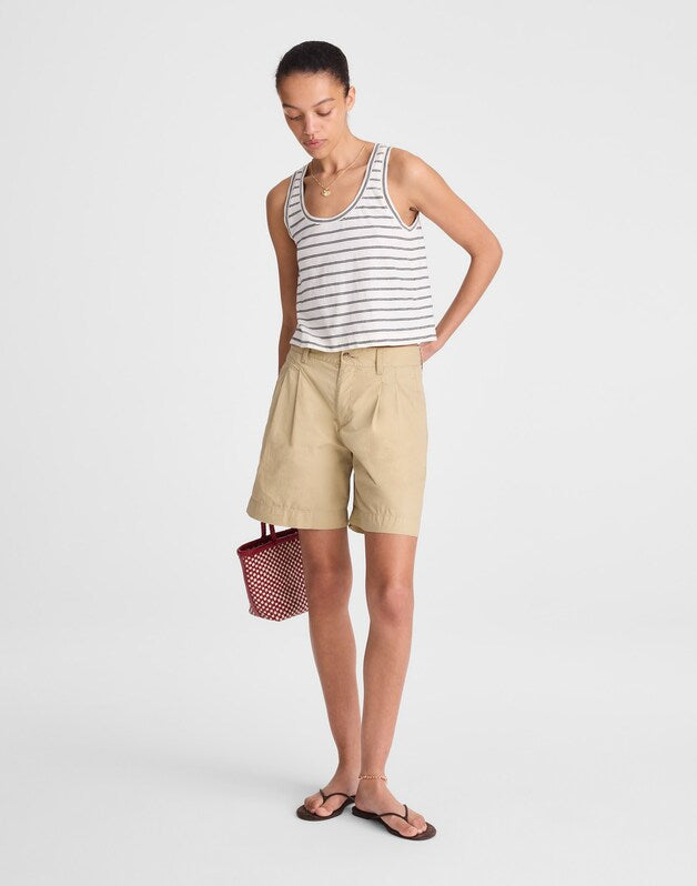 The Everyday Trouser Short in Poplin FENNEL SEED