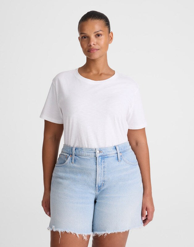 The Plus Perfect Vintage Mid-Length Short in Foster Wash FOSTER WASH