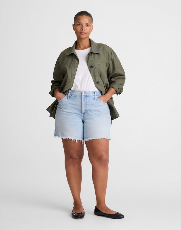 The Plus Perfect Vintage Mid-Length Short in Foster Wash FOSTER WASH