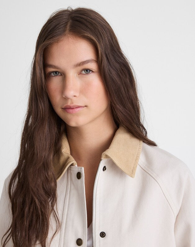 The Billie Short Jacket in Washed Twill VINTAGE CANVAS