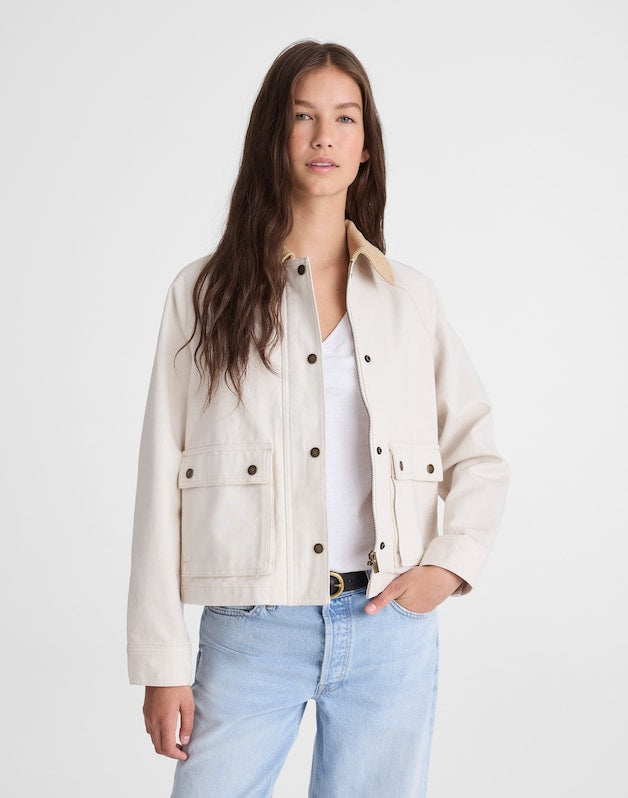 The Billie Short Jacket in Washed Twill VINTAGE CANVAS