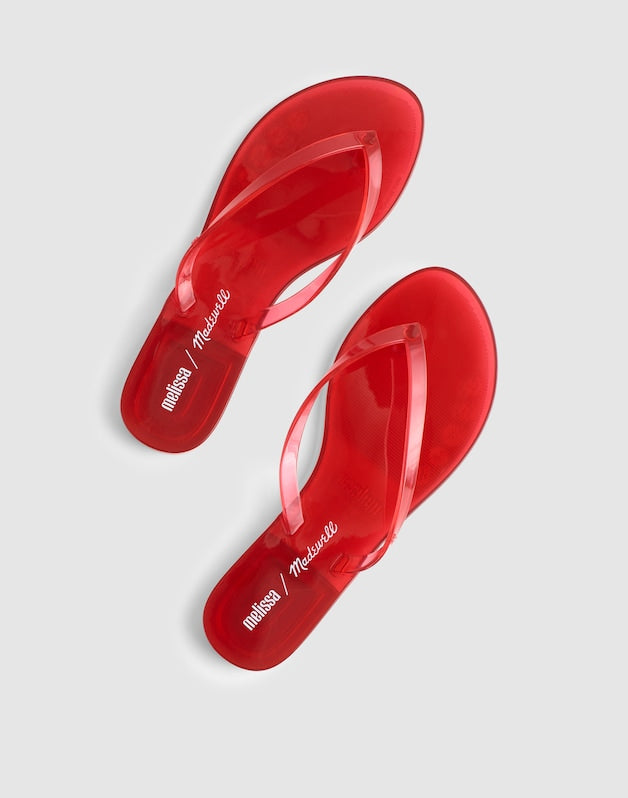 Madewell x Melissa Jelly Thong Sandal CHERRY